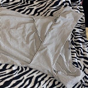 Tunic top black and white off shoulder